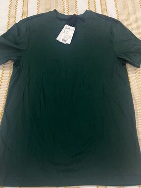 H&M Women's Short Sleeve Tee - Dark Green
